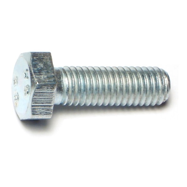 Midwest Fastener Class 8.8, M8-1.25 Hex Head Cap Screw, Zinc Plated Steel, 25 mm L, 50 PK 50444